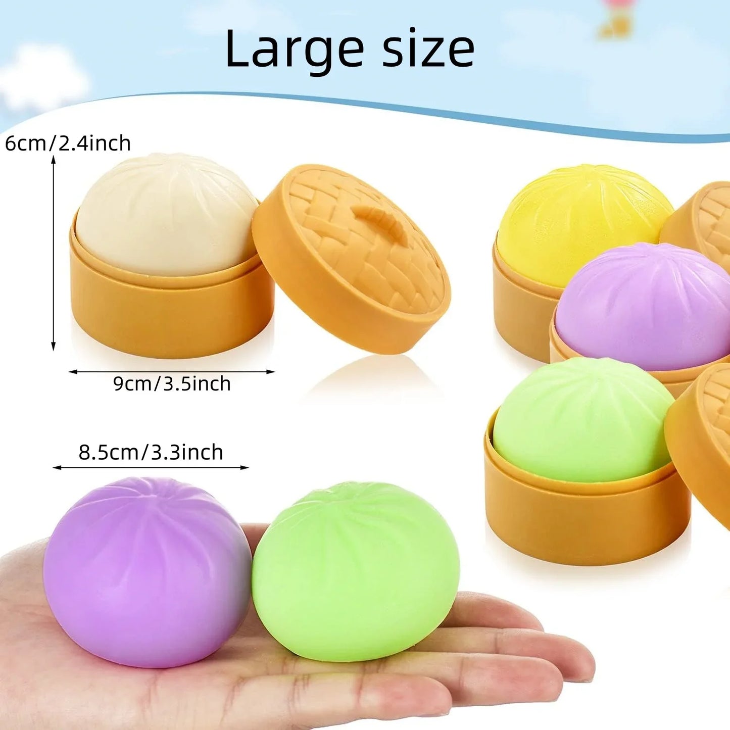 Colorful Squishy Dumpling Toys