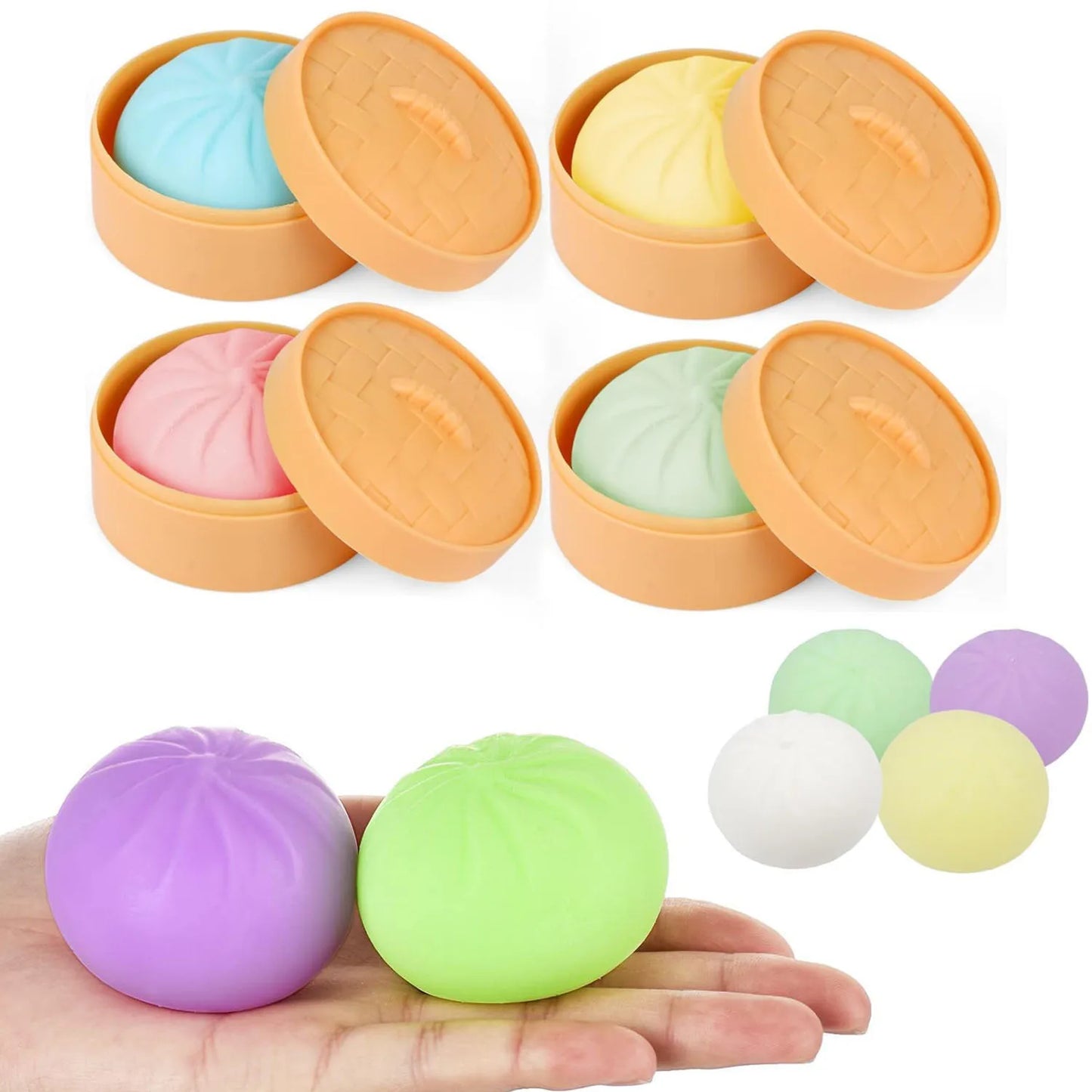 Colorful Squishy Dumpling Toys